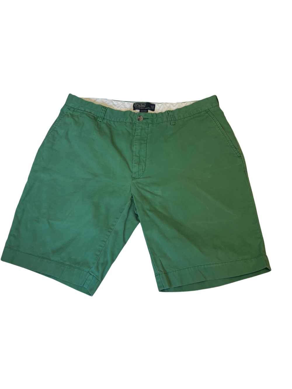 Ralph Lauren Green Flat Front Chino Shorts